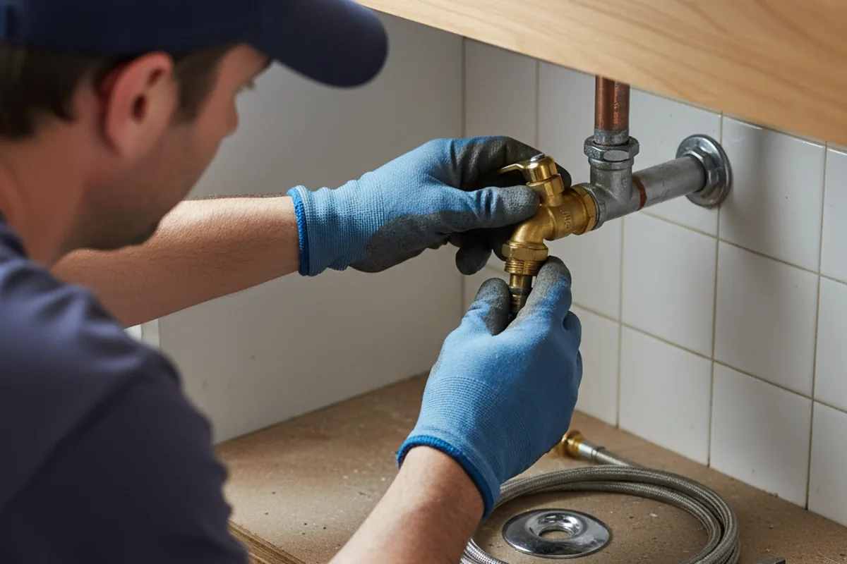 Shutoff valve and fitting work during Well Pump Repair in Whitman